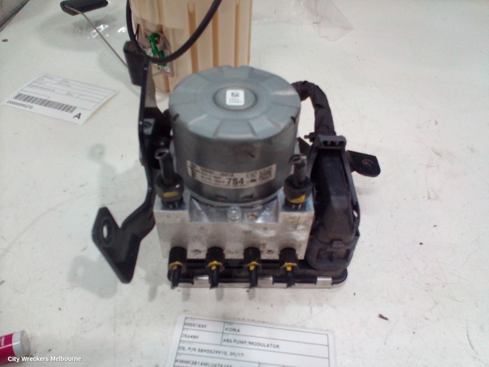 HYUNDAI KONA ABS PUMP/MODULATOR, OS, P/N 58900J9910, 09/2017 ONWARDS