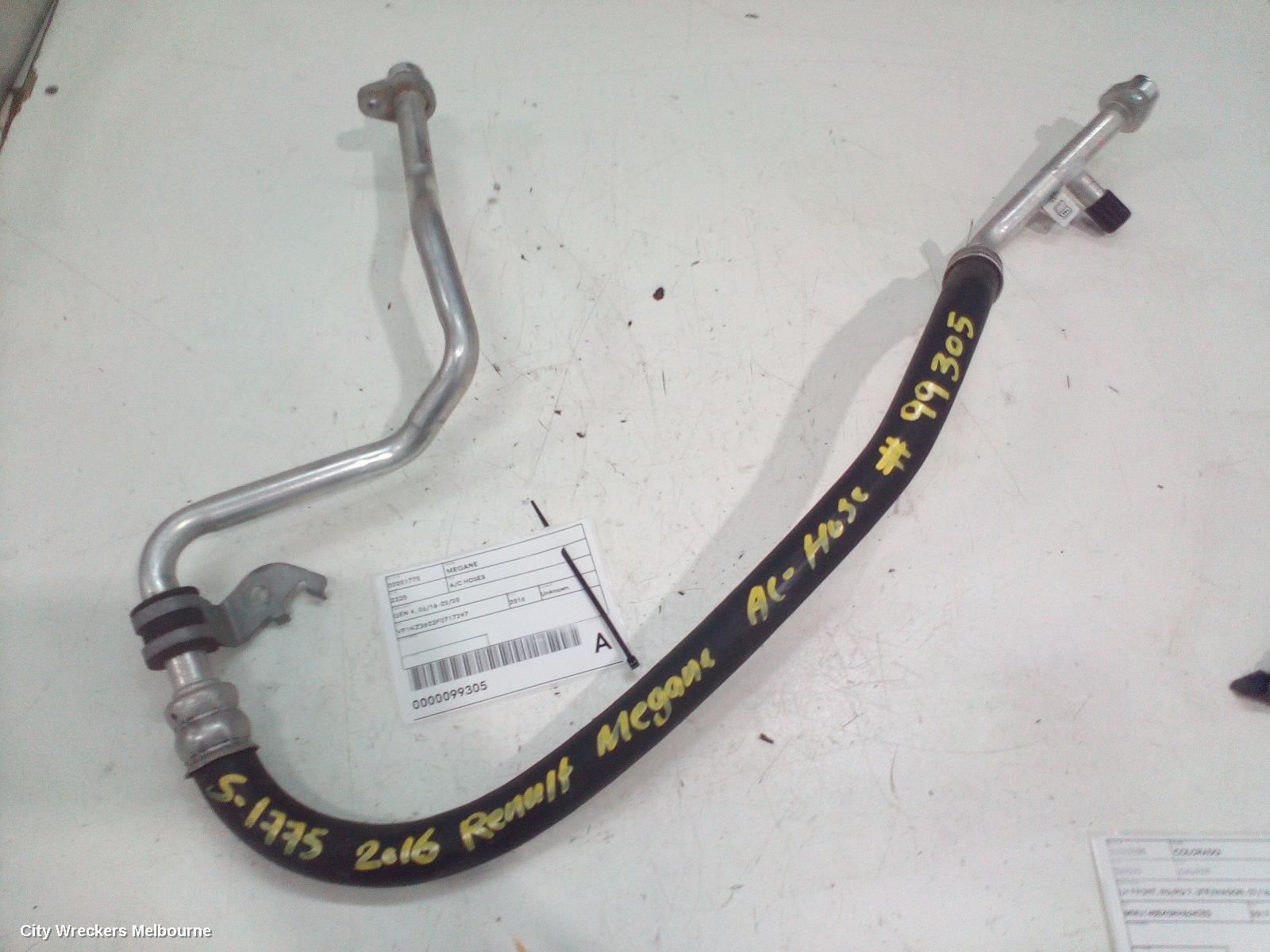 RENAULT MEGANE A/C HOSES, GEN 4, 06/2016 - 02/2020