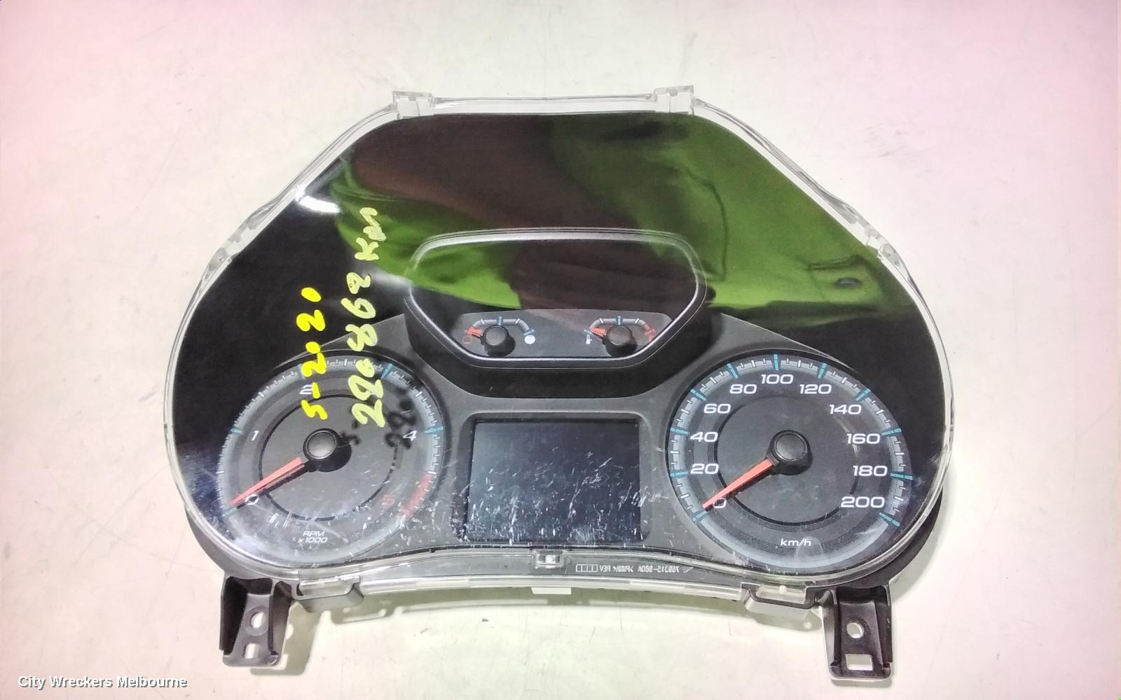 HOLDEN COLORADO INSTRUMENT CLUSTER, AUTO T/M, RG, 07/2016 - 12/2020