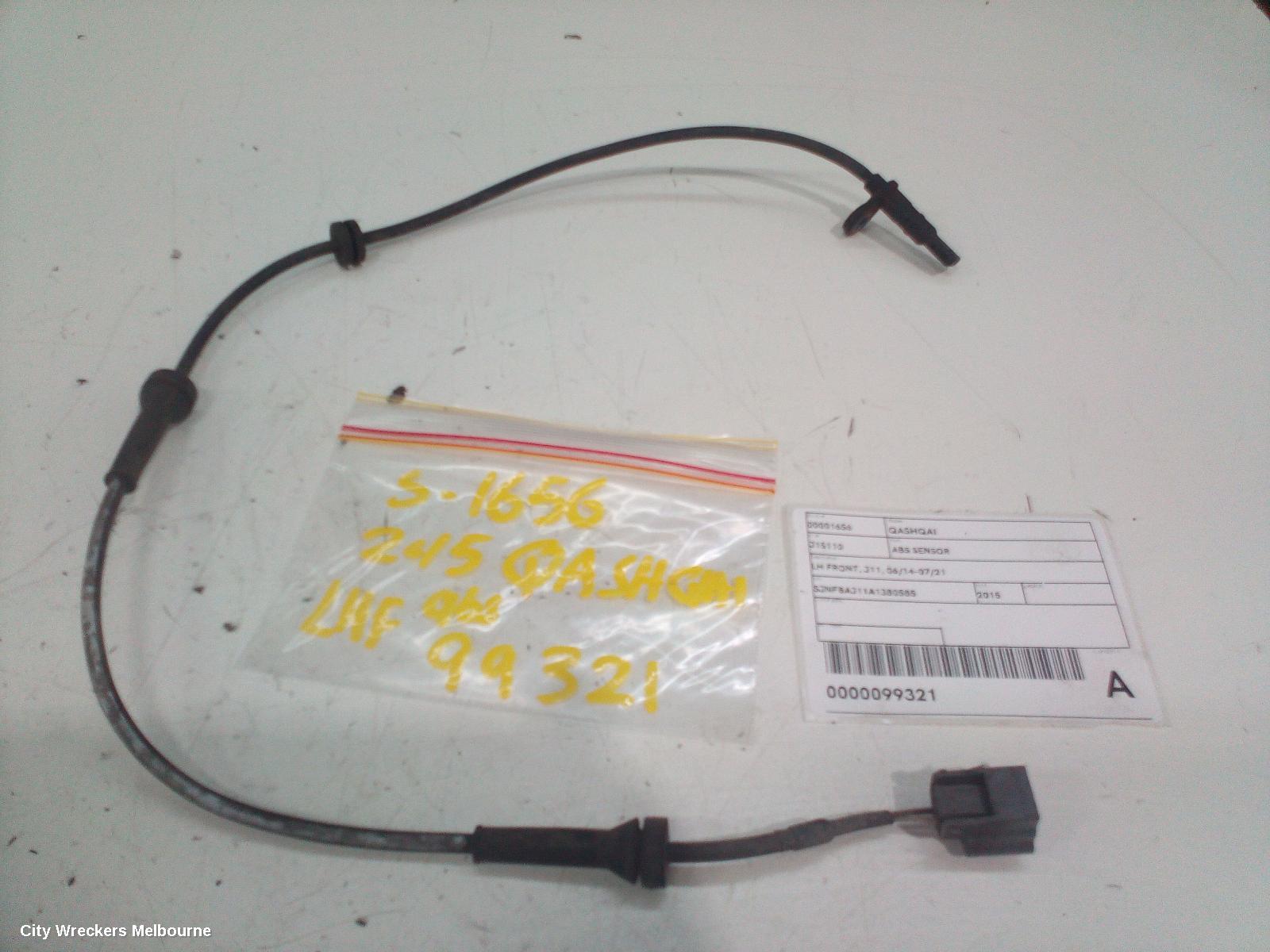 NISSAN QASHQAI ABS SENSOR, LH FRONT, J11, 06/2014 - 07/2021