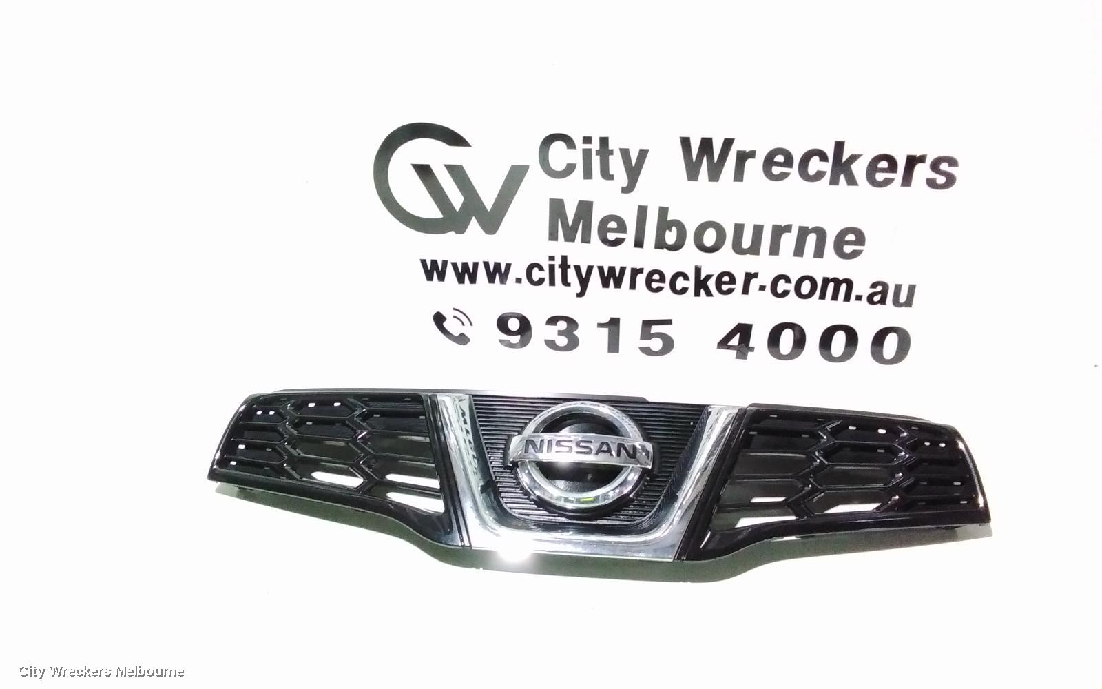NISSAN DUALIS GRILLE, RADIATOR GRILLE, J10, NON CAMERA TYPE, 04/2010 - 05/2014