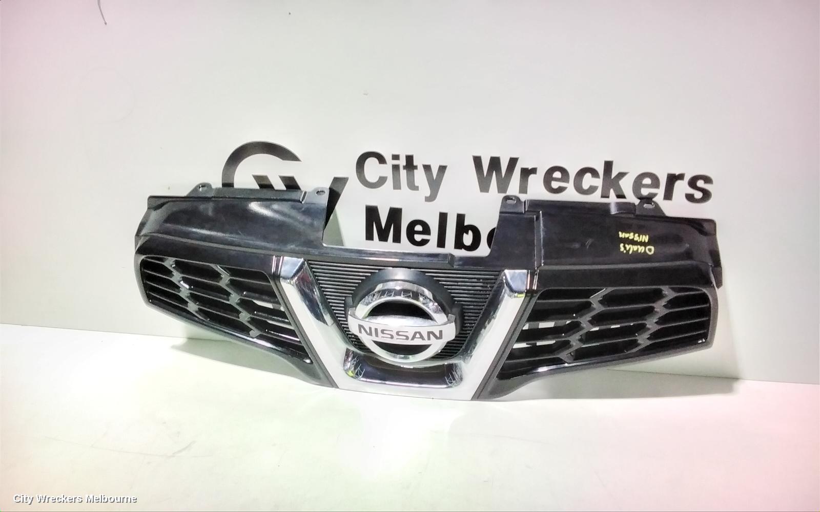 NISSAN DUALIS GRILLE, RADIATOR GRILLE, J10, NON CAMERA TYPE, 04/2010 - 05/2014