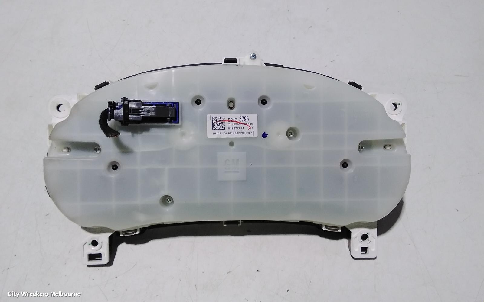 HOLDEN COLORADO INSTRUMENT CLUSTER, AUTO T/M, RG, 07/2016 - 12/2020