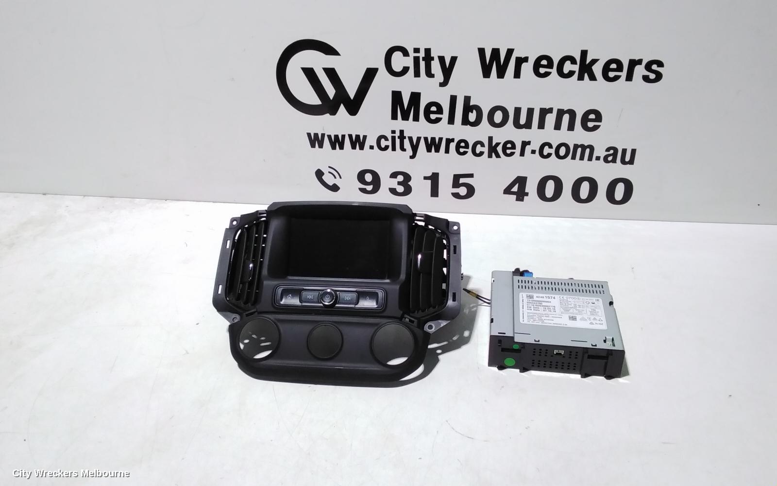 HOLDEN COLORADO RADIO/CD/DVD/SAT/TV, 8 INCH TOUCHSCREEN NON SAT NAV, RG/RG 7, 07/2016 - 12/2020