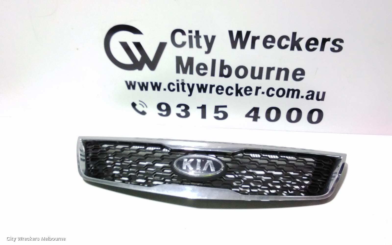 KIA CERATO GRILLE, RADIATOR GRILLE, TD, BLACK/CHROME, HATCH/SEDAN, 10/2008 - 03/2013