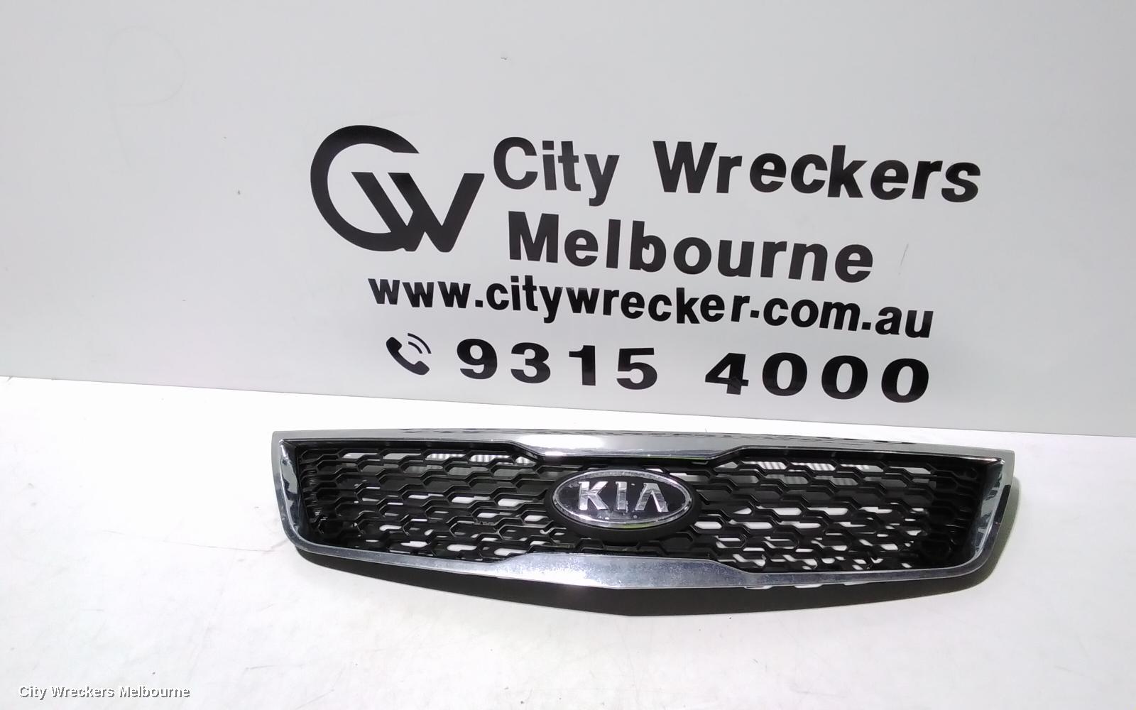 KIA CERATO GRILLE, RADIATOR GRILLE, TD, BLACK/CHROME, HATCH/SEDAN, 10/2008 - 03/2013