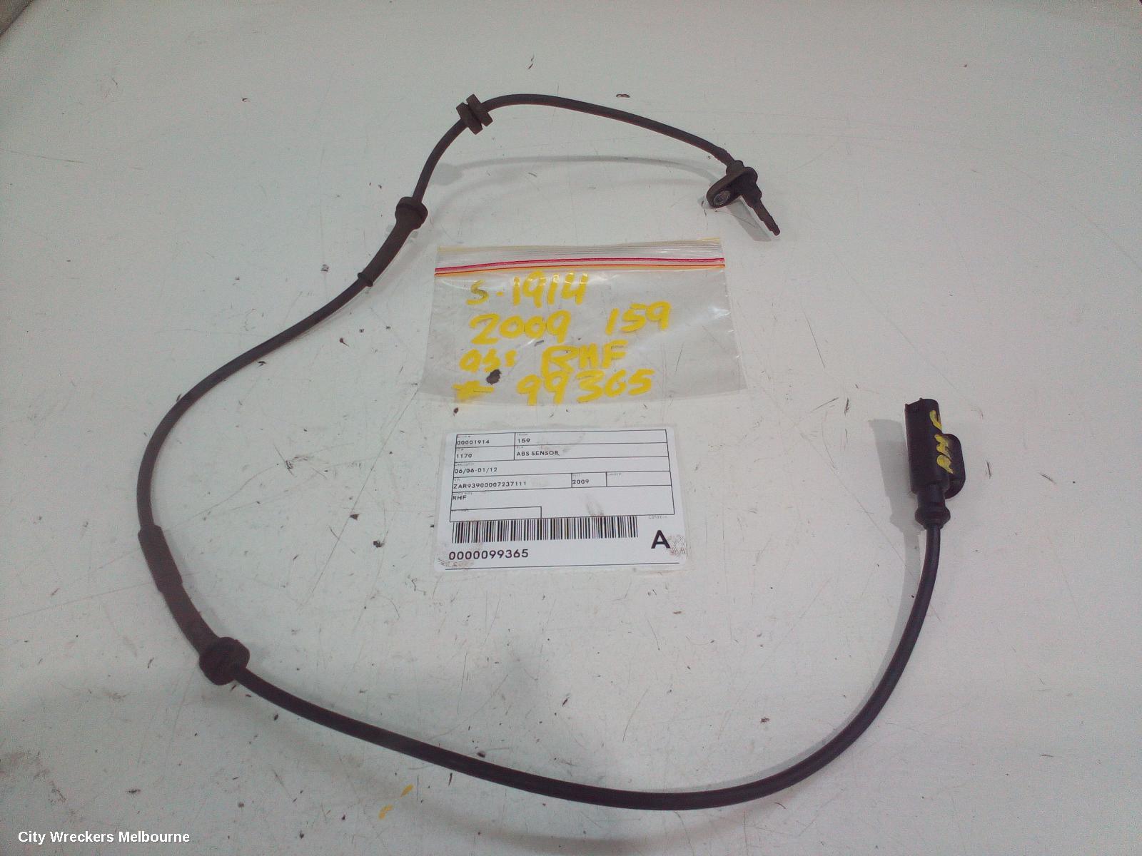 ALFA ROMEO 159 ABS SENSOR, 06/2006 - 01/2012