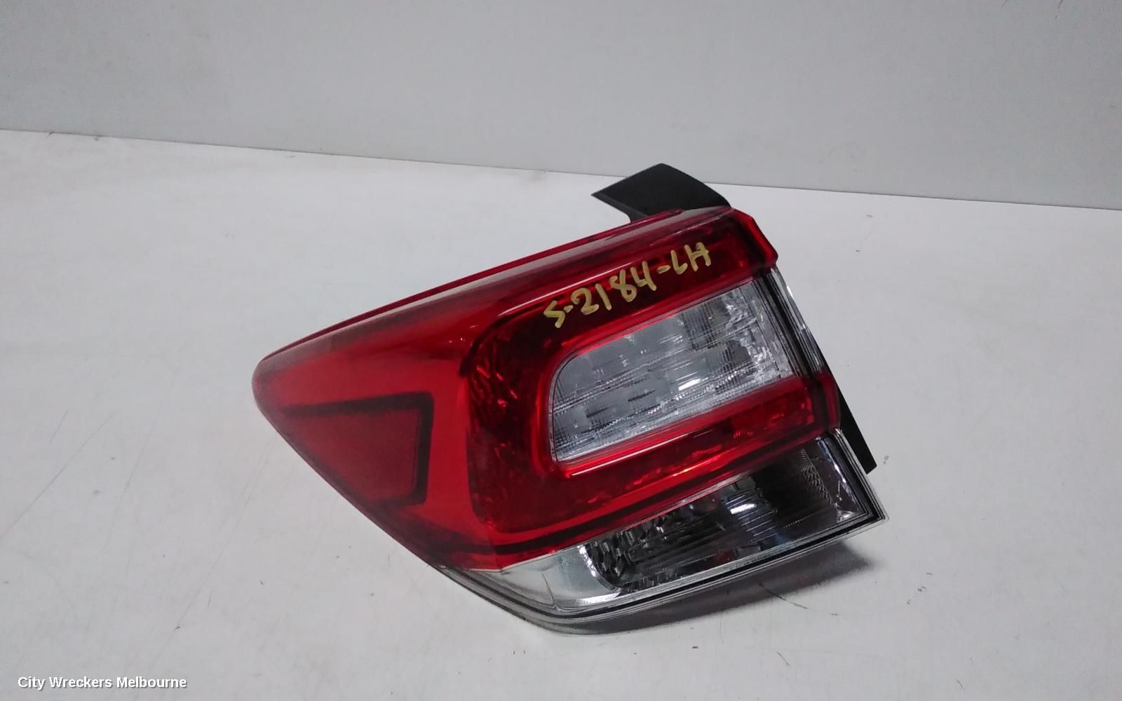 SUBARU XV LEFT TAILLIGHT, W/ CHROME INSERT TYPE, G5X, 03/2017 - 04/2020