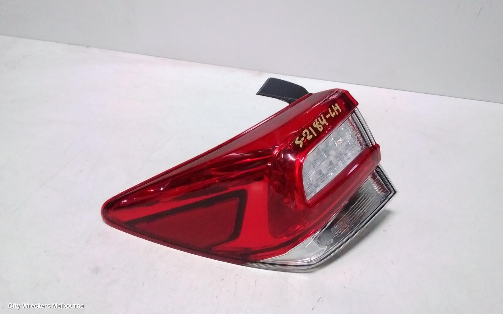 SUBARU XV LEFT TAILLIGHT, W/ CHROME INSERT TYPE, G5X, 03/2017 - 04/2020