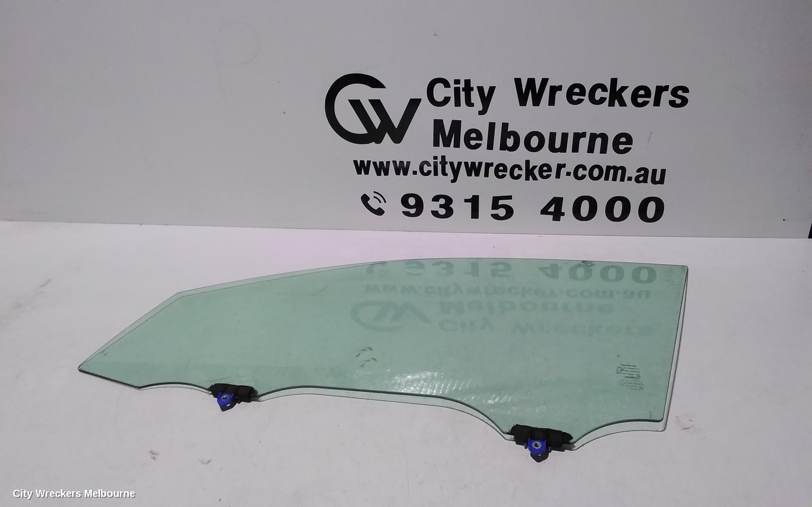 TOYOTA KLUGER LEFT FRONT DOOR WINDOW, GSU50/GSU55, 03/2014 - 02/2021