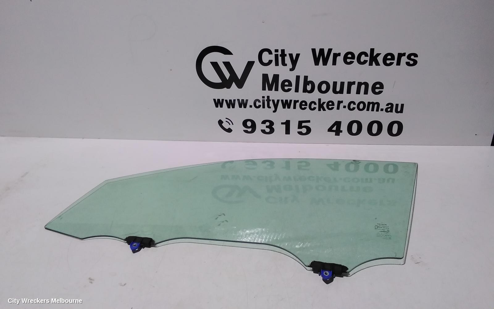 TOYOTA KLUGER LEFT FRONT DOOR WINDOW, GSU50/GSU55, 03/2014 - 02/2021