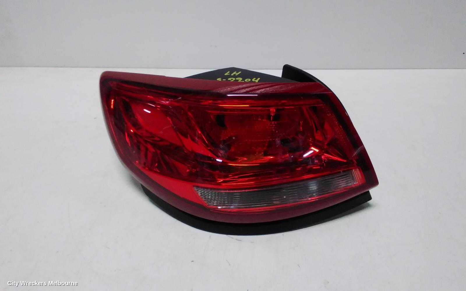HOLDEN COMMODORE LEFT TAILLIGHT, VF, SEDAN, CLEAR TYPE, EVOKE/SV6/SS/INTERNATIONAL, 05/2013 - 12/2017