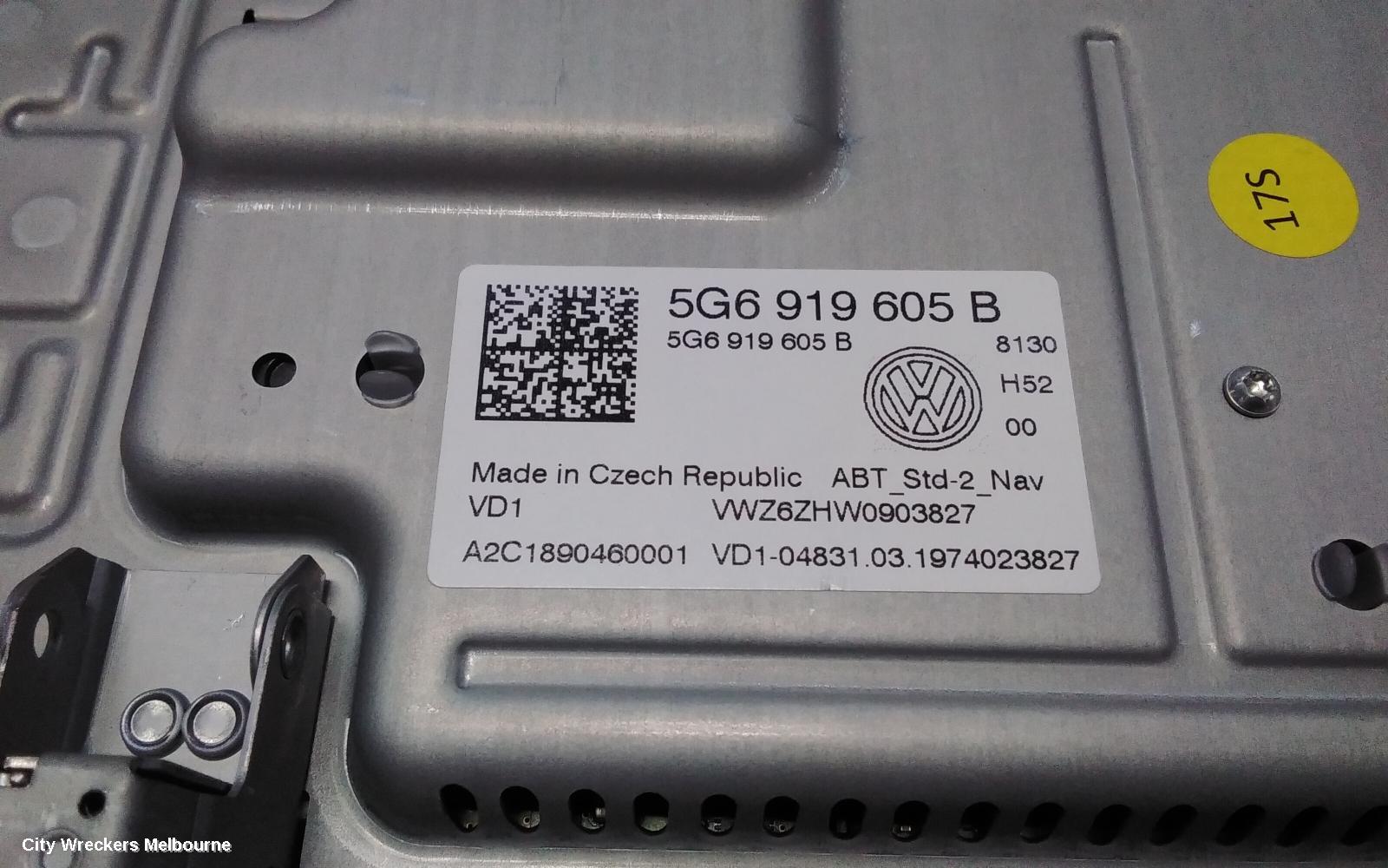 VOLKSWAGEN TIGUAN RADIO/CD/DVD/SAT/TV, DISPLAY UNIT, DISCOVER PRO 8IN, SAT NAV TYPE, 5NA, 06/2016 ONWARDS
