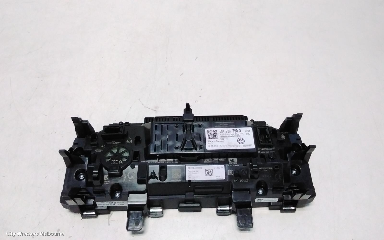 VOLKSWAGEN TIGUAN INSTRUMENT CLUSTER, INSTRUMENT CLUSTER, AUTO T/M, PETROL, SOUND & VISION PACKAGE TYPE, 5NA, 06/2016 - 02/2021