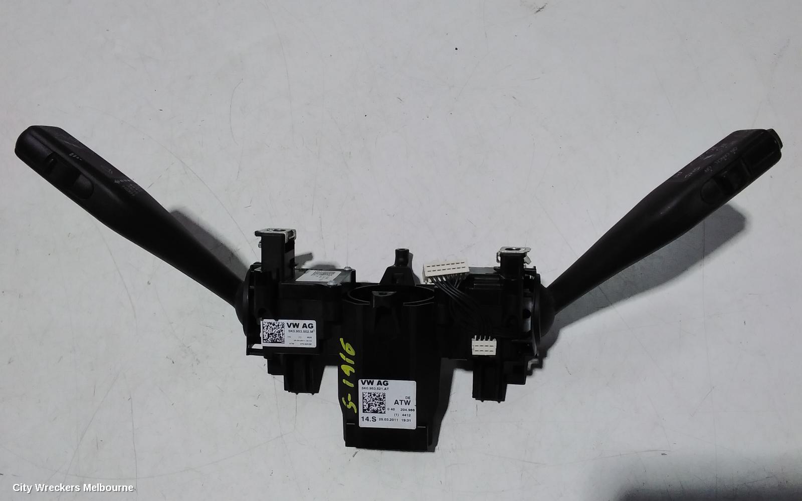 VOLKSWAGEN TIGUAN COMBINATION SWITCH, COMBINATION SWITCH ASSY, 5N, 06/2010 - 08/2016