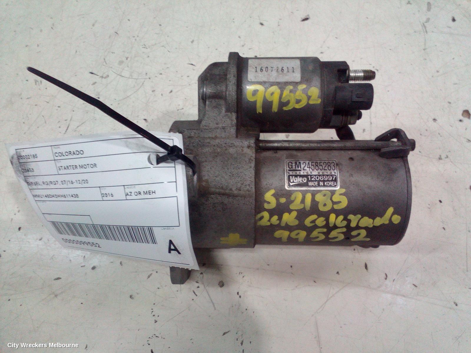 HOLDEN COLORADO STARTER, DIESEL, RG/RG7, 07/2016 - 12/2020