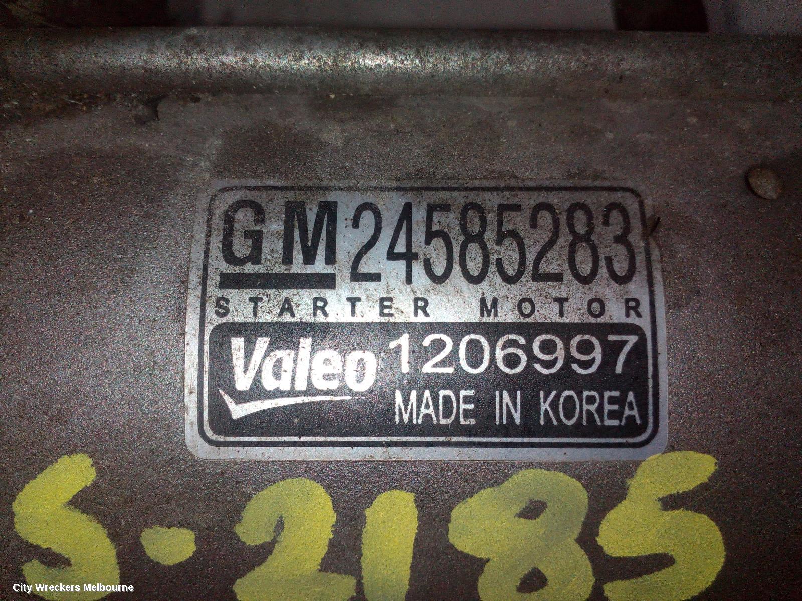 HOLDEN COLORADO STARTER, DIESEL, RG/RG7, 07/2016 - 12/2020