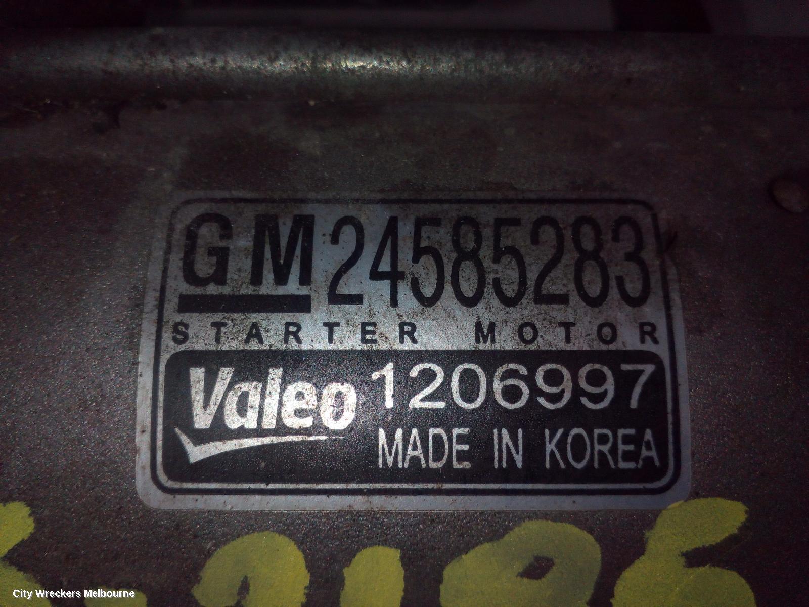HOLDEN COLORADO STARTER, DIESEL, RG/RG7, 07/2016 - 12/2020