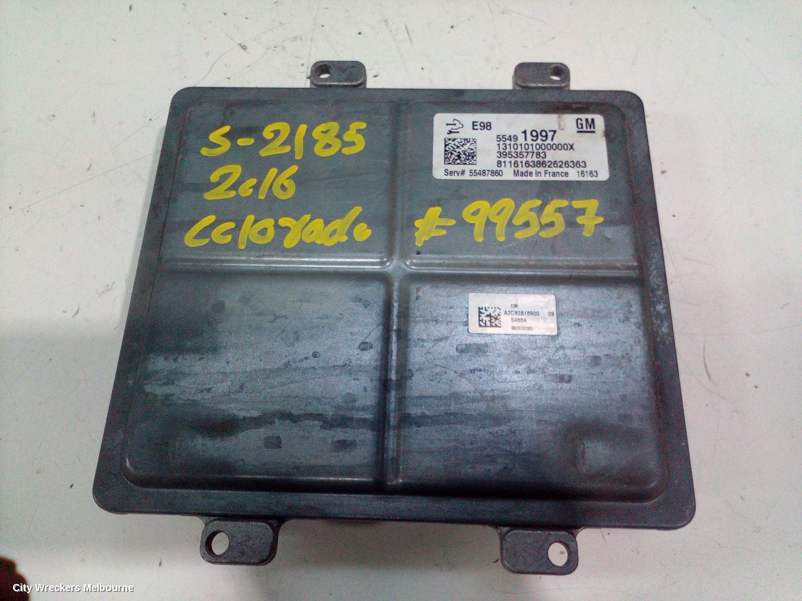 HOLDEN COLORADO ECU, ENGINE ECU, 2.8, DIESEL, P/N 55491997, ECU ONLY, RG, 01/2012 - 12/2020