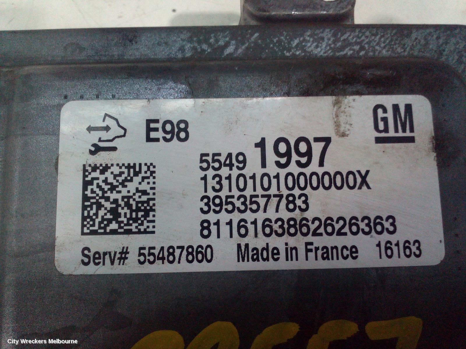 HOLDEN COLORADO ECU, ENGINE ECU, 2.8, DIESEL, P/N 55491997, ECU ONLY, RG, 01/2012 - 12/2020