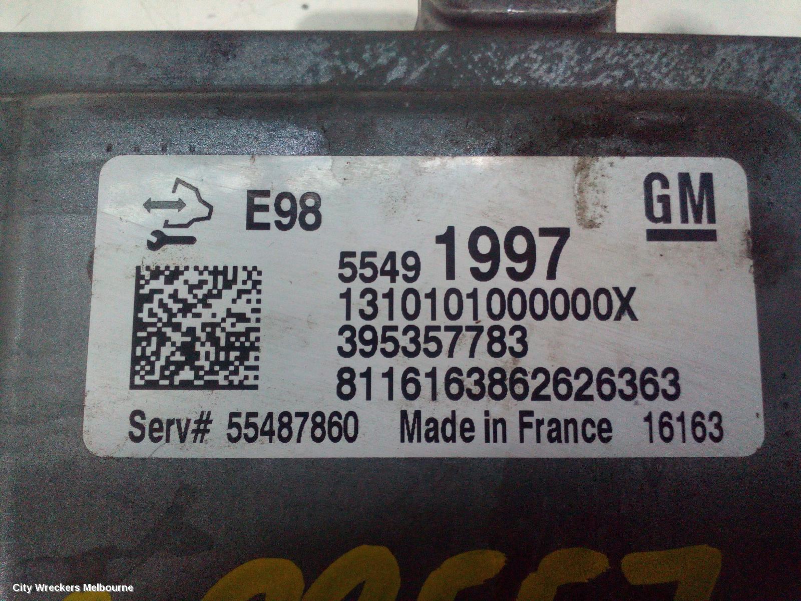 HOLDEN COLORADO ECU, ENGINE ECU, 2.8, DIESEL, P/N 55491997, ECU ONLY, RG, 01/2012 - 12/2020
