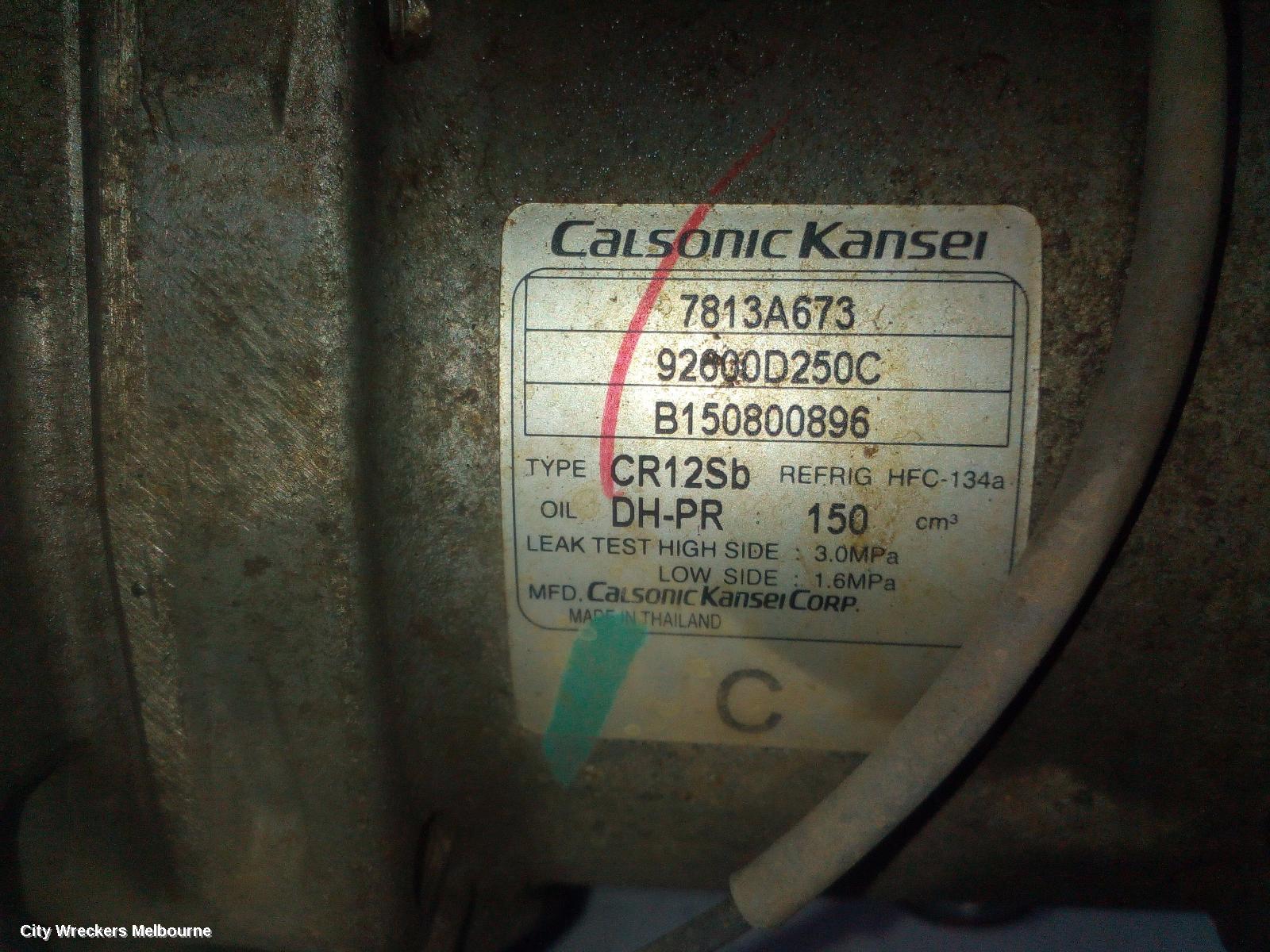 MITSUBISHI TRITON A/C COMPRESSOR, MQ-MR, 2.4, 4N15, DIESEL, 04/2015 ONWARDS