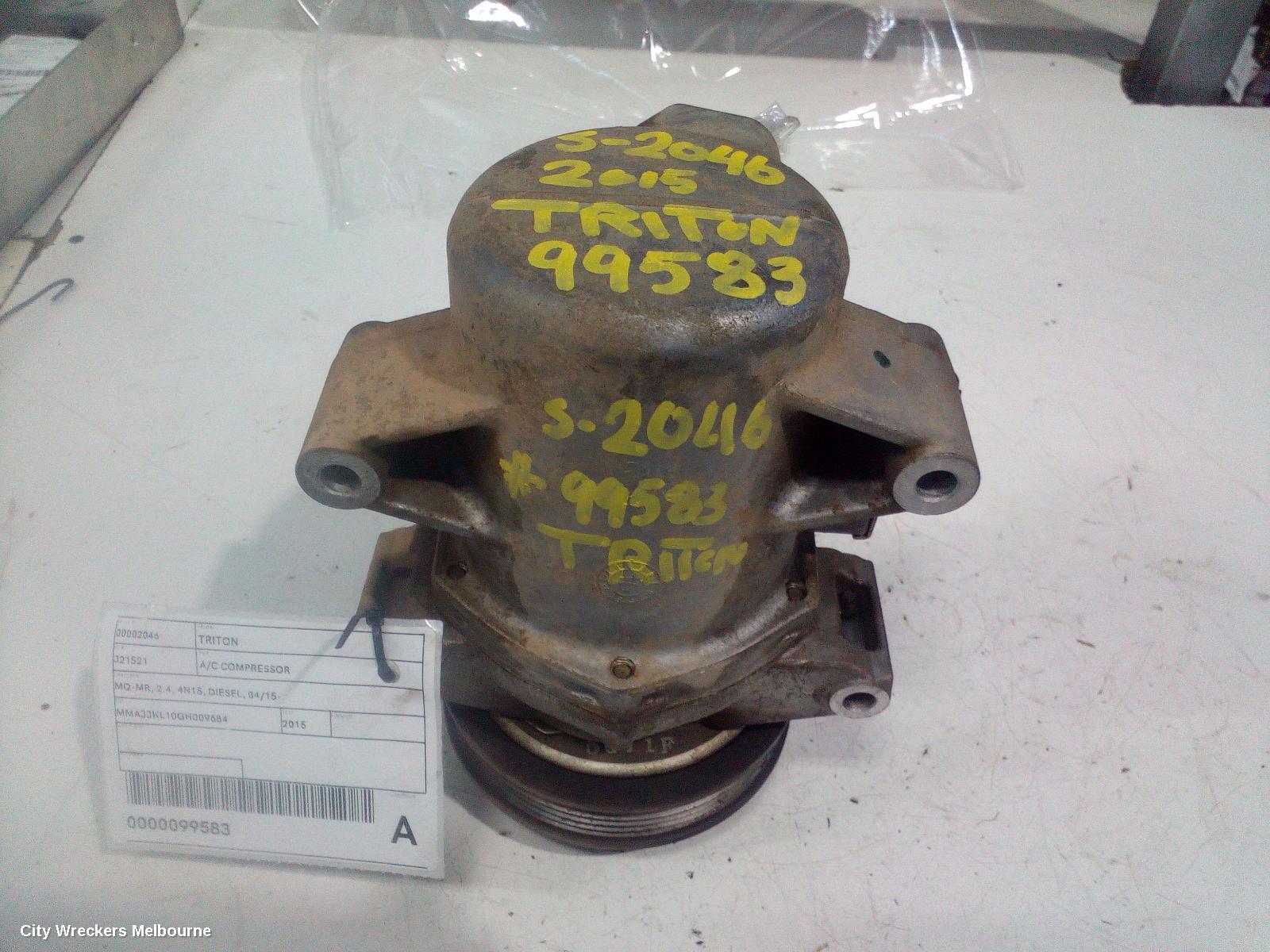 MITSUBISHI TRITON A/C COMPRESSOR, MQ-MR, 2.4, 4N15, DIESEL, 04/2015 ONWARDS