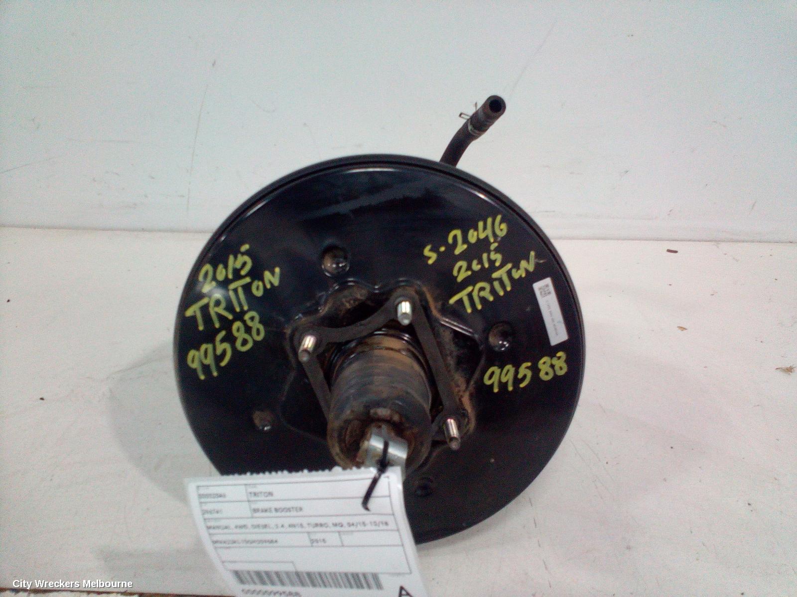 MITSUBISHI TRITON BRAKE BOOSTER, MANUAL, 4WD, DIESEL, 2.4, 4N15, TURBO, MQ, 04/2015 - 10/2018