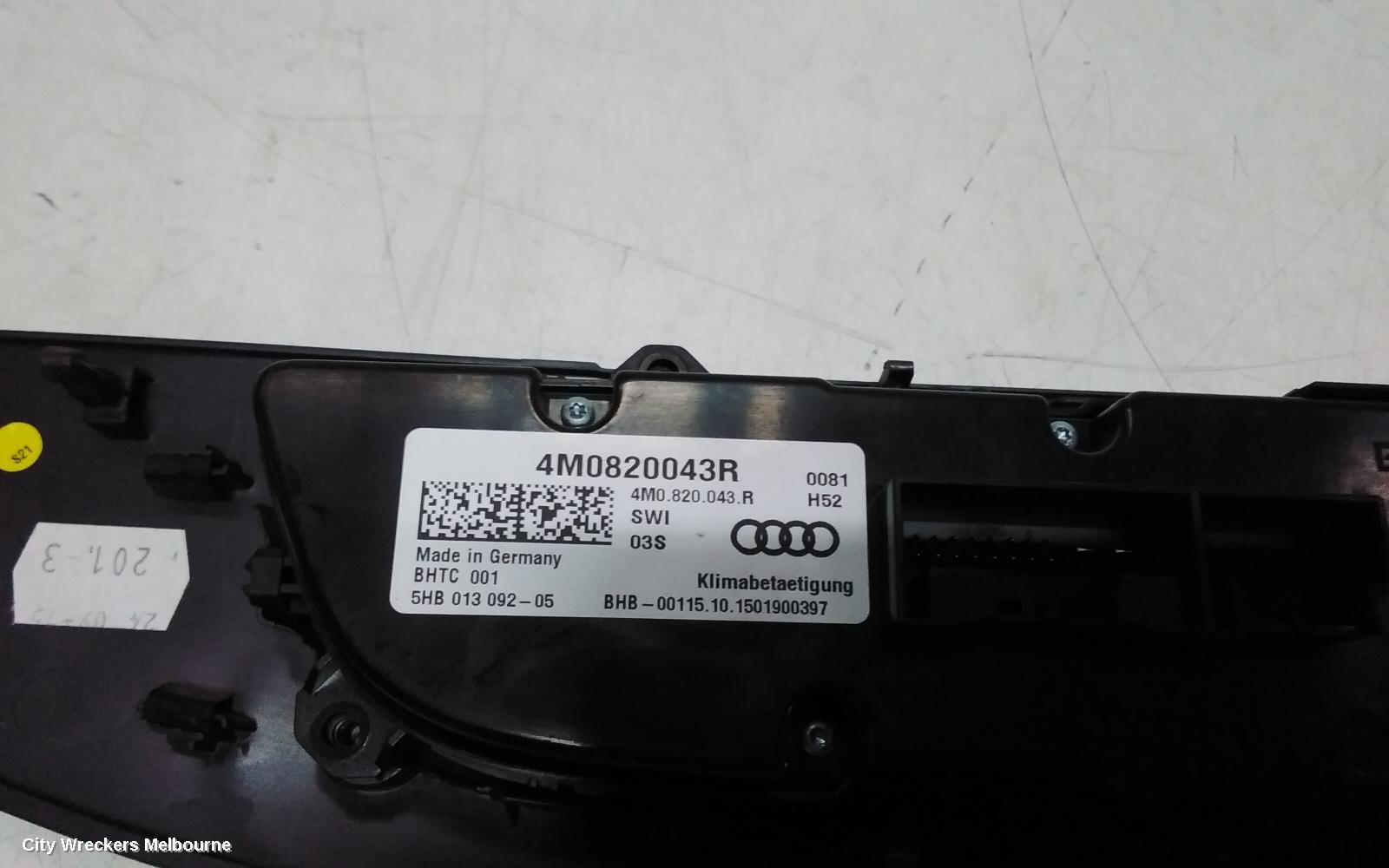 AUDI Q7 HEATER/AC CONTROLS, FRONT, CLIMATE CONTROL TYPE, 4M, 09/2015 - 03/2020