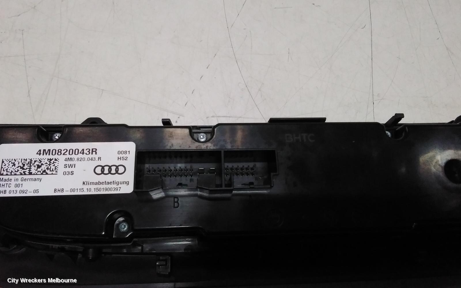 AUDI Q7 HEATER/AC CONTROLS, FRONT, CLIMATE CONTROL TYPE, 4M, 09/2015 - 03/2020