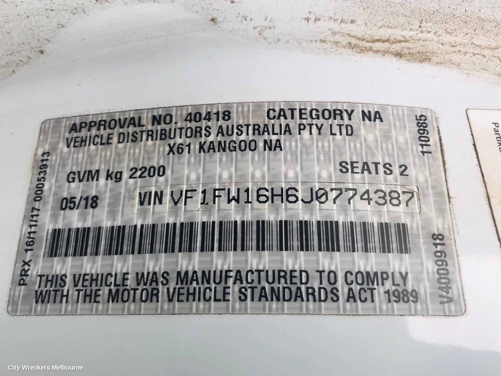 RENAULT KANGOO LEFT FRONT WINDOW REG/MOTOR, X61, 10/2012 ONWARDS