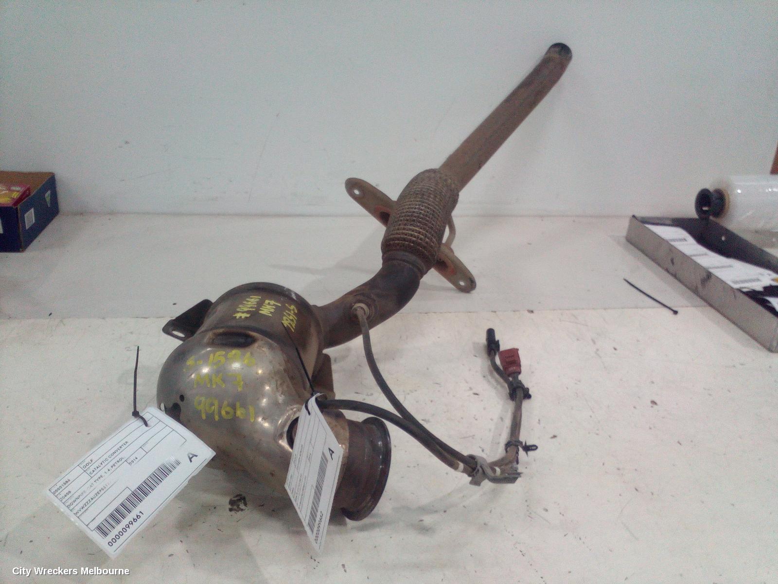 VOLKSWAGEN GOLF CATALYTIC CONVERTER, DOWNPIPE-CAT TYPE, 1.4, PETROL, CPTA/CXSA/CHPA/CMBA/CZCA/CZDA CODE, GEN 7, 01/2013 - 08/2020