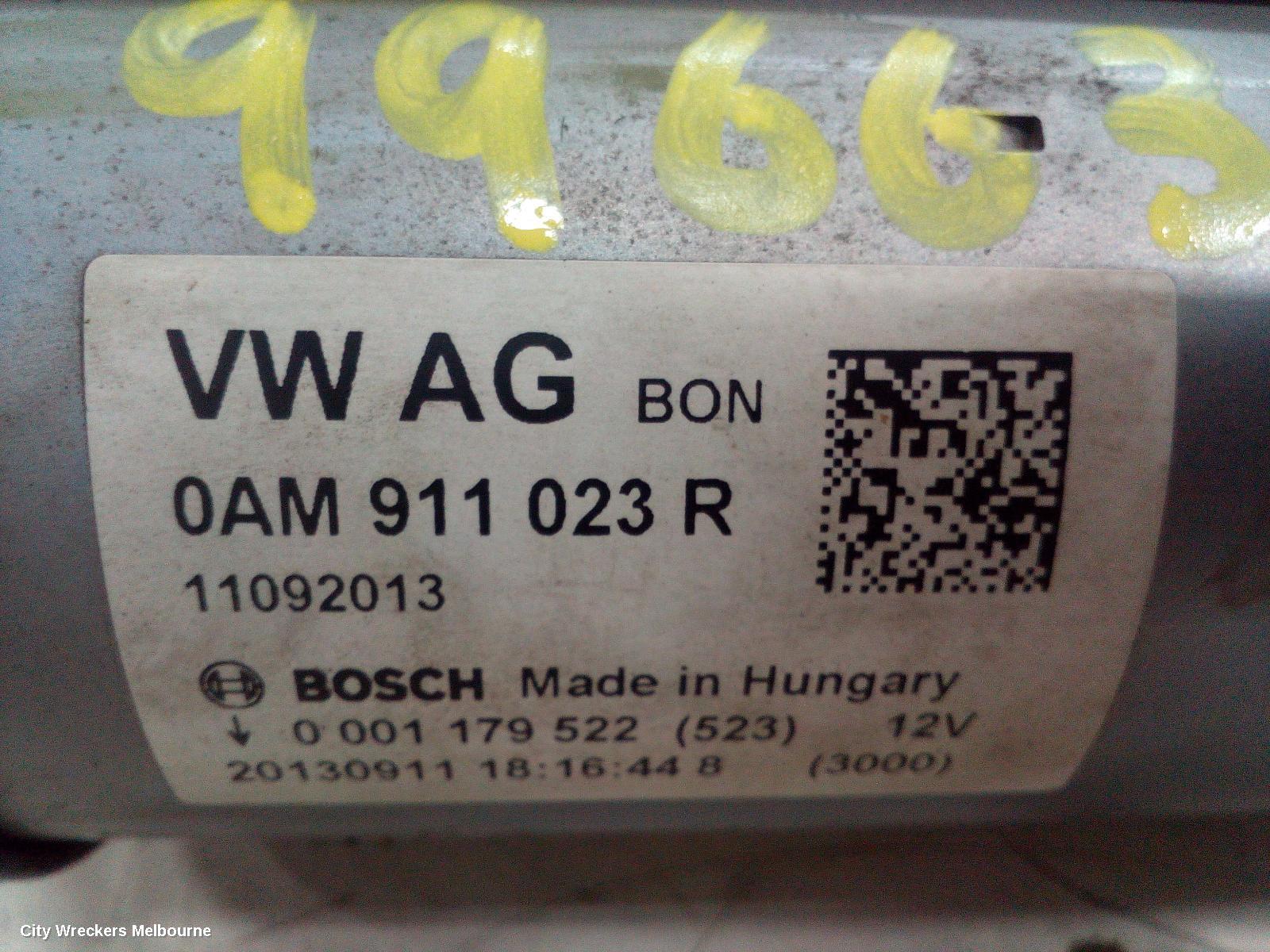 VOLKSWAGEN GOLF STARTER, PETROL, 1.4, AUTO T/M, BOSCH, GEN 7, 01/2013 - 08/2020