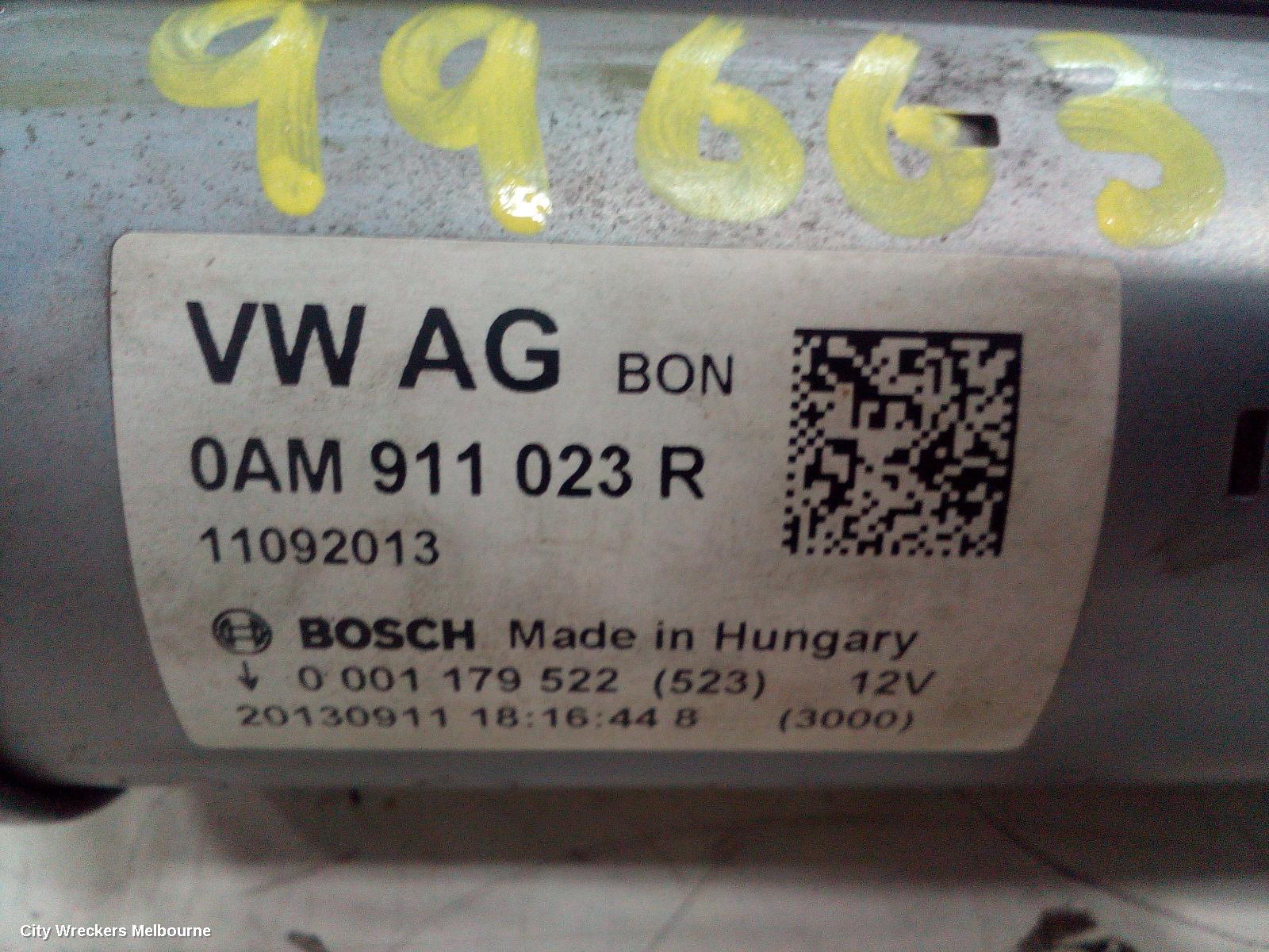 VOLKSWAGEN GOLF STARTER, PETROL, 1.4, AUTO T/M, BOSCH, GEN 7, 01/2013 - 08/2020