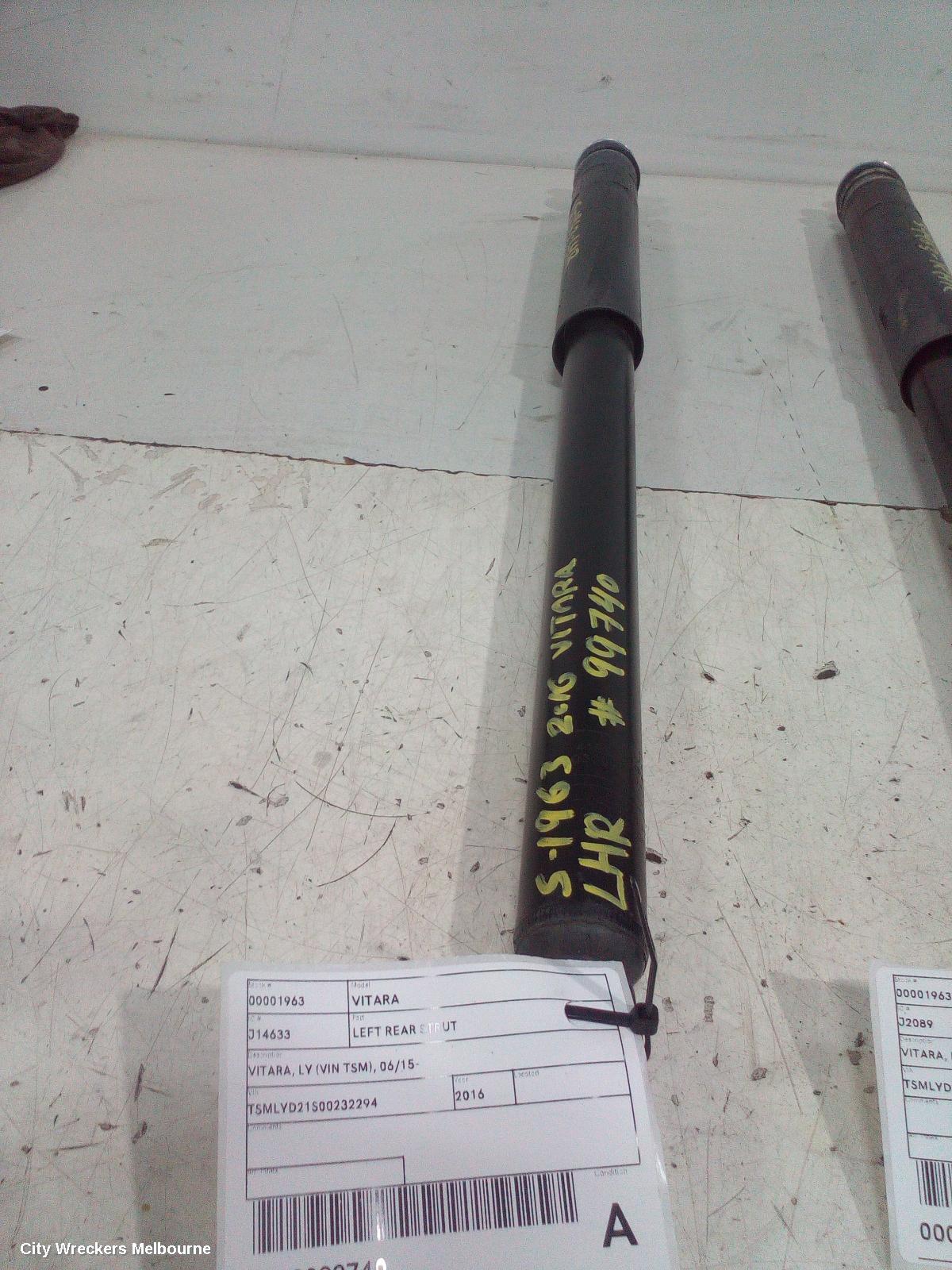SUZUKI VITARA LEFT REAR STRUT, VITARA, LY (VIN TSM), 06/2015 ONWARDS