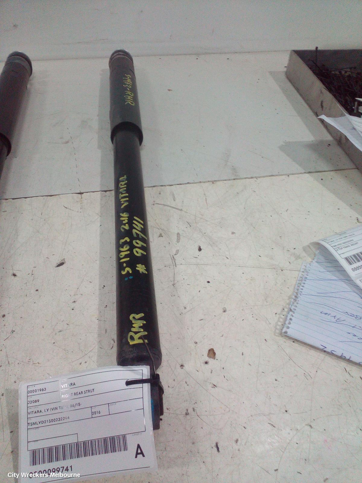 SUZUKI VITARA RIGHT REAR STRUT, VITARA, LY (VIN TSM), 06/2015 ONWARDS
