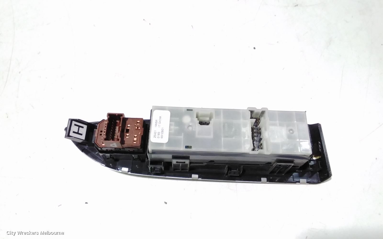 NISSAN MURANO PWR DR WIND SWITCH, RH FRONT (MASTER SWITCH), Z51, TI TYPE, 12/2008 - 12/2014