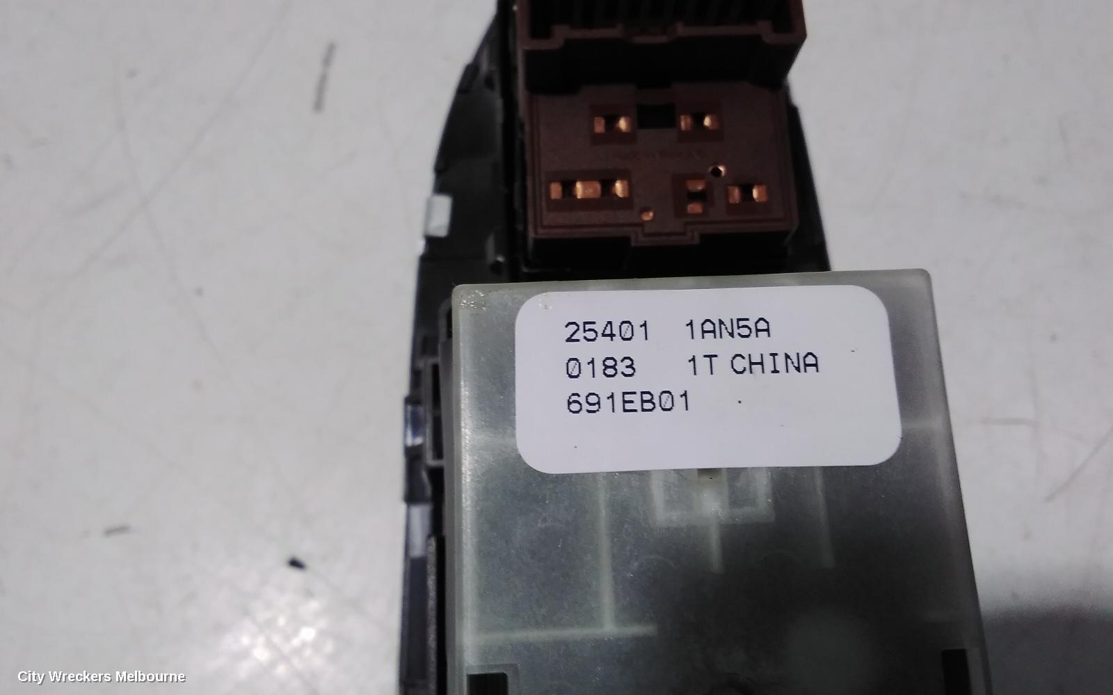 NISSAN MURANO PWR DR WIND SWITCH, RH FRONT (MASTER SWITCH), Z51, TI TYPE, 12/2008 - 12/2014