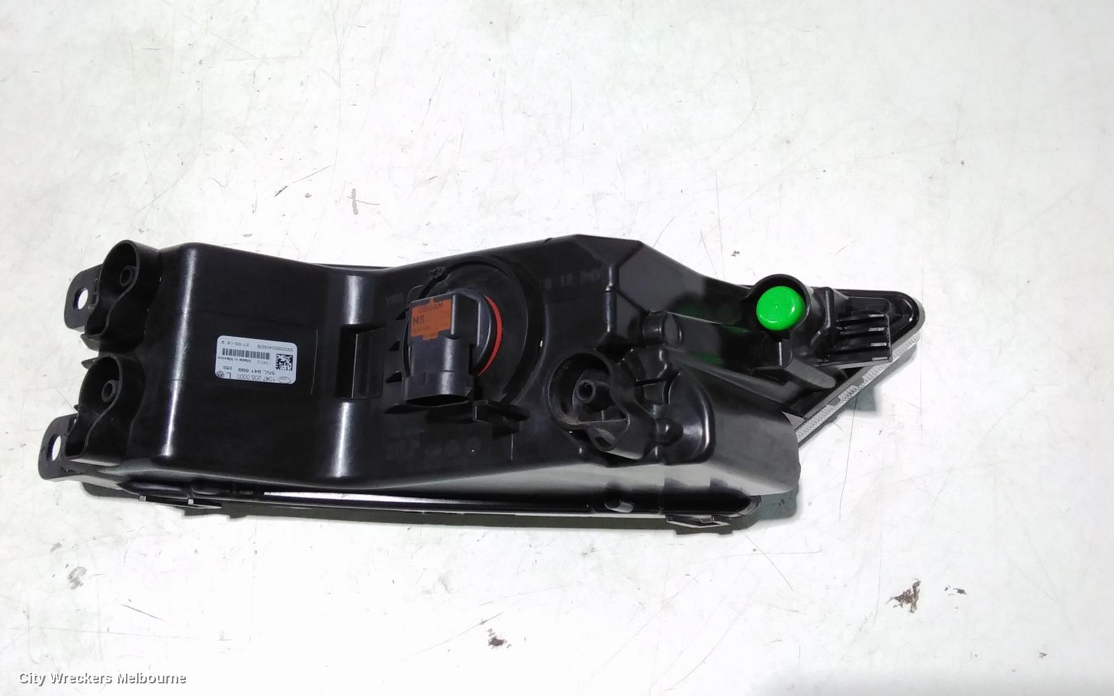 VOLKSWAGEN TIGUAN LEFT INDICATOR/FOG/SIDE, BUMPER FOGLAMP, NON ALLSPACE, BLACK INSERT, 5NA, 06/2016 - 05/2021