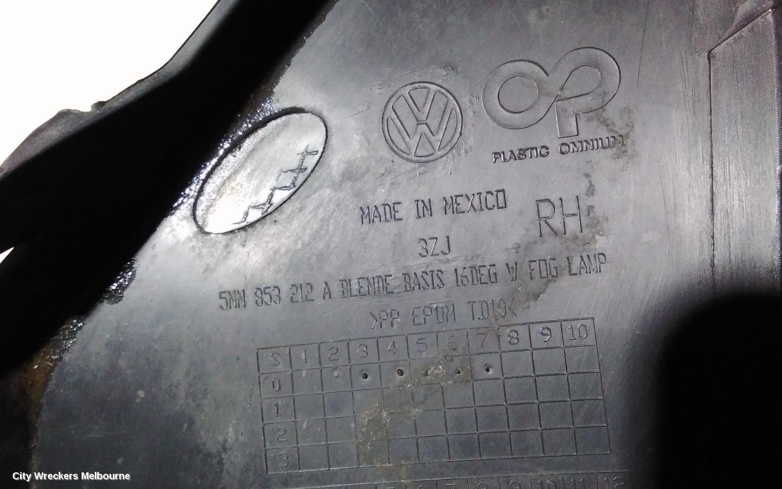 VOLKSWAGEN TIGUAN RIGHT INDICATOR/FOG/SIDE, BUMPER FOGLAMP, 5NA, ALLSPACE, 07/2018 ONWARDS