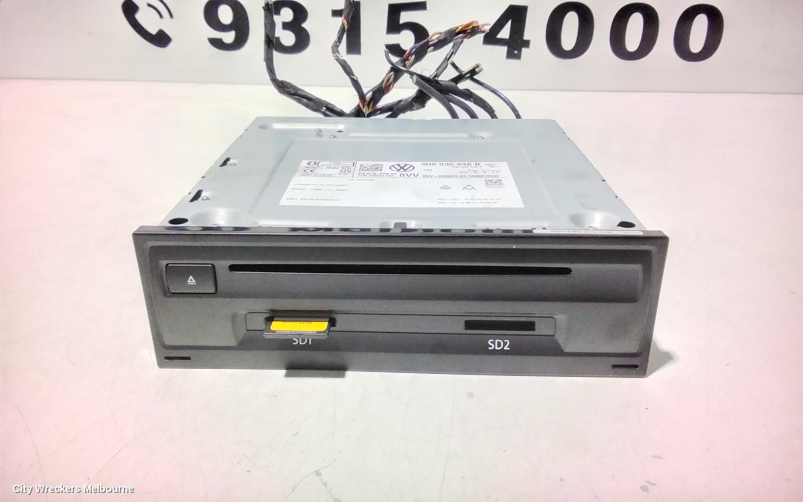 VOLKSWAGEN TIGUAN RADIO/CD/DVD/SAT/TV, DISPLAY UNIT, DISCOVER MEDIA 8IN, SAT NAV TYPE, 5NA, 06/2016 - 05/2021