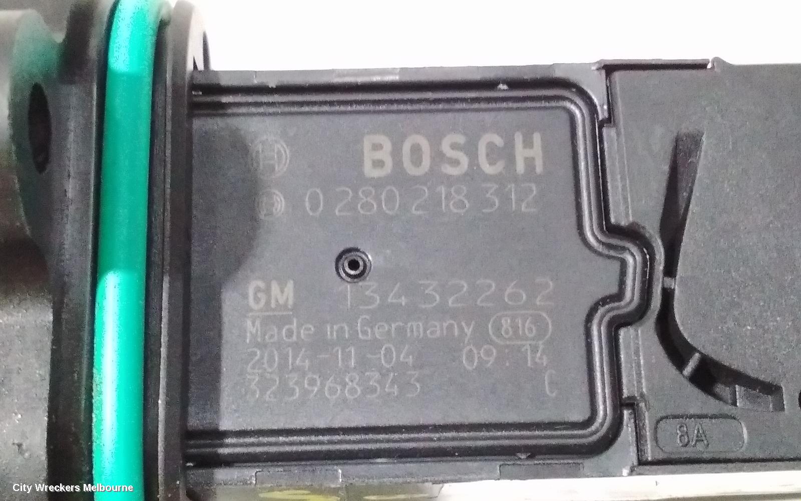 HOLDEN CRUZE AIR FLOW METER, 1.8, PETROL, F18D4, JH, 03/2013 - 01/2017