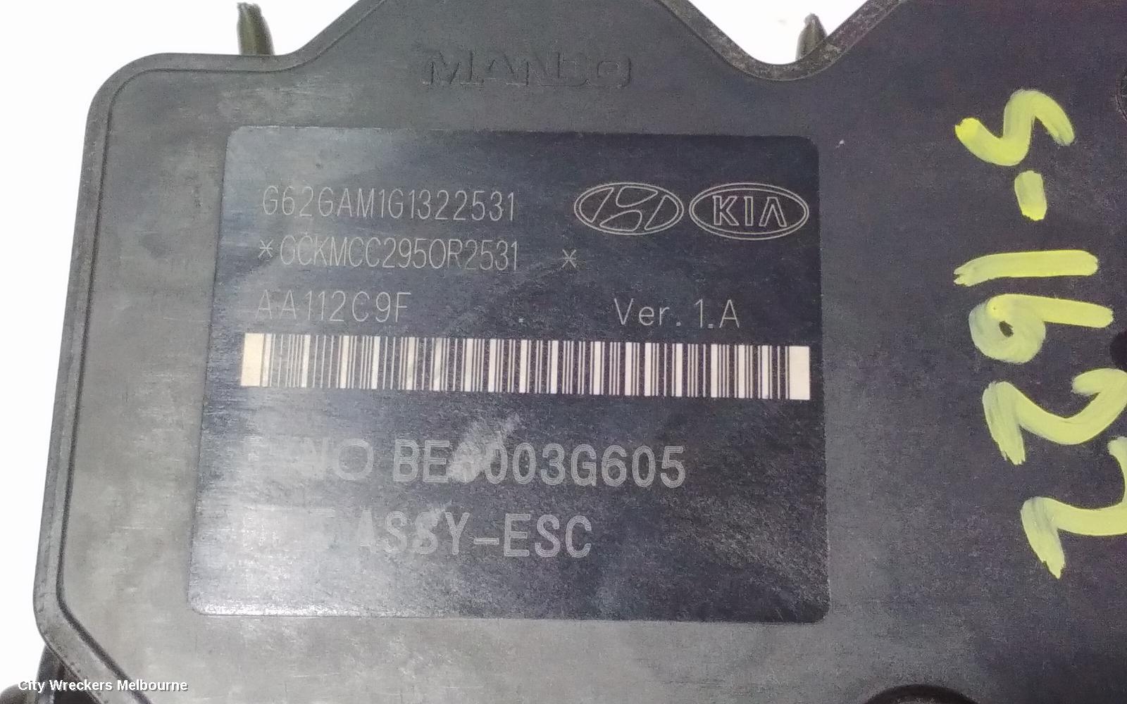 HYUNDAI VELOSTER ABS PUMP/MODULATOR, FS, TURBO, 07/2012 - 04/2015