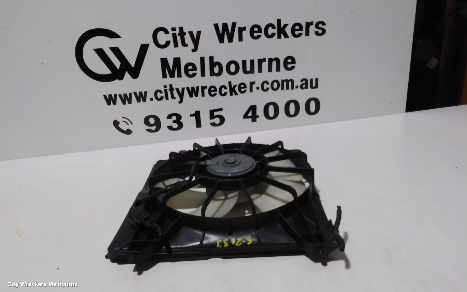 HONDA ACCORD FAN, RADIATOR FAN, 2.4, 8TH GEN, EURO (VIN JHMCU), 06/2008 - 12/2015