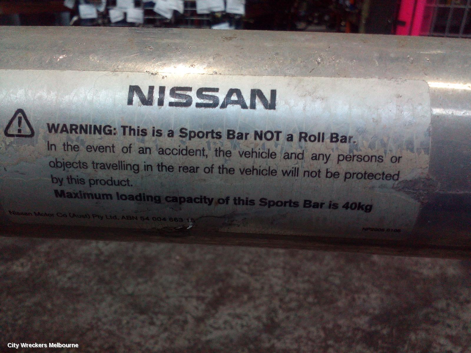 NISSAN NAVARA SPORTS BAR, D40, SPORTS BAR, 09/2005 - 08/2015