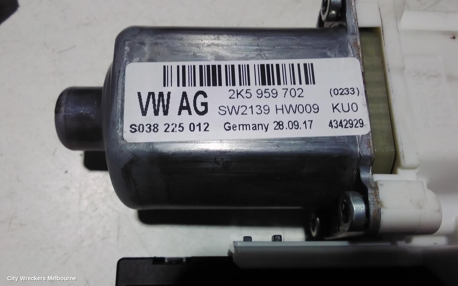 VOLKSWAGEN CADDY LEFT FRONT WINDOW REG/MOTOR, 2KN, POWER, 12/2015 - 02/2021