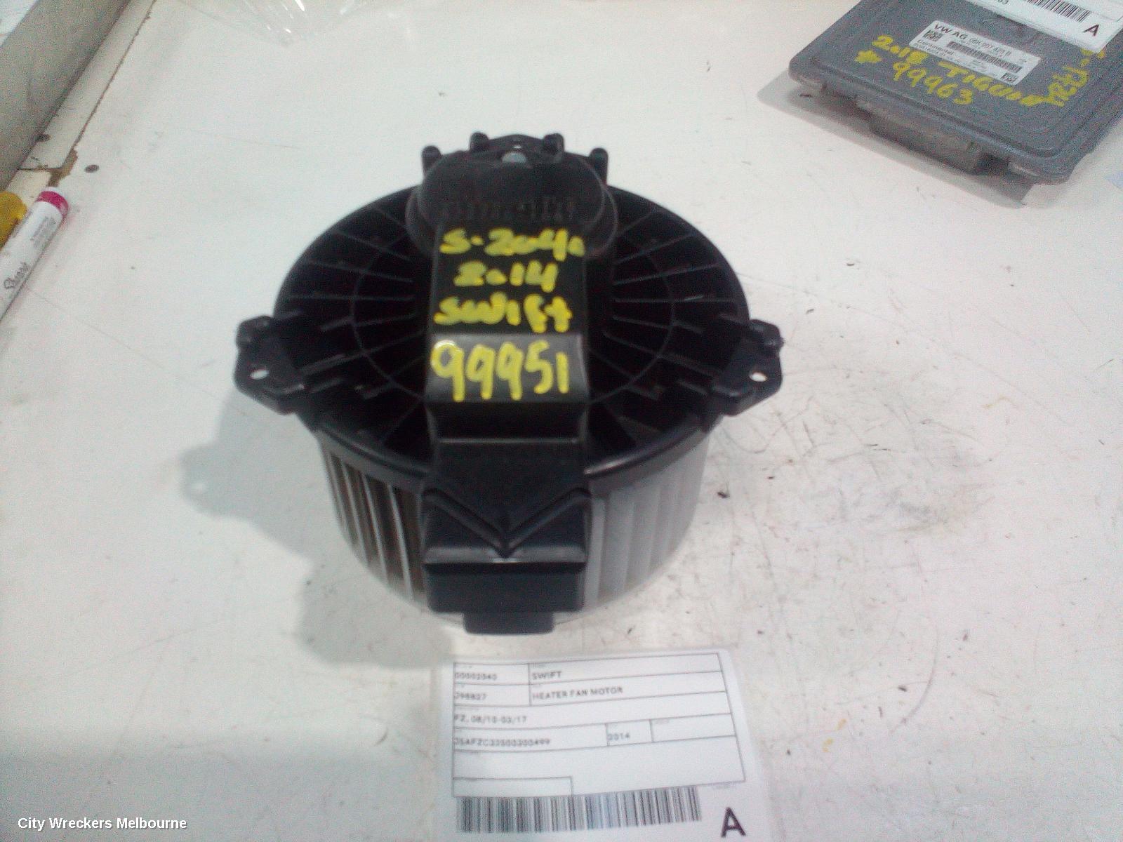 SUZUKI SWIFT HEATER FAN MOTOR, FZ, 08/2010 - 03/2017