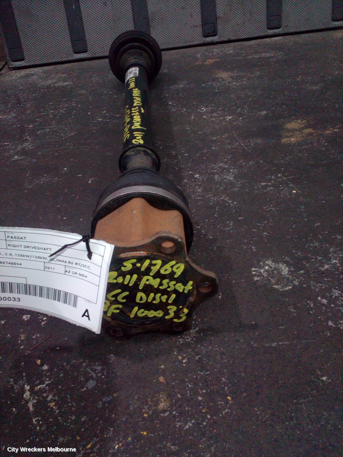VOLKSWAGEN PASSAT RIGHT DRIVESHAFT, FRONT, DIESEL, 2.0, 125KW/130KW, 3C/MK6 B6-B7/3CC, 03/2006 - 12/2016