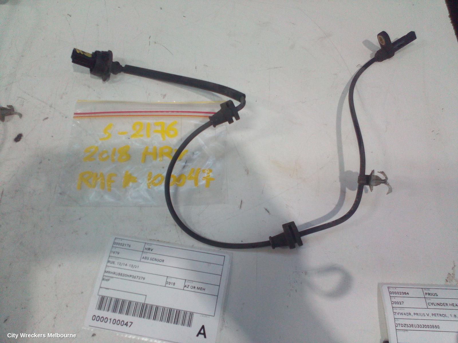 HONDA HRV ABS SENSOR, RU5, RH FRONT, 12/2014 - 10/2021
