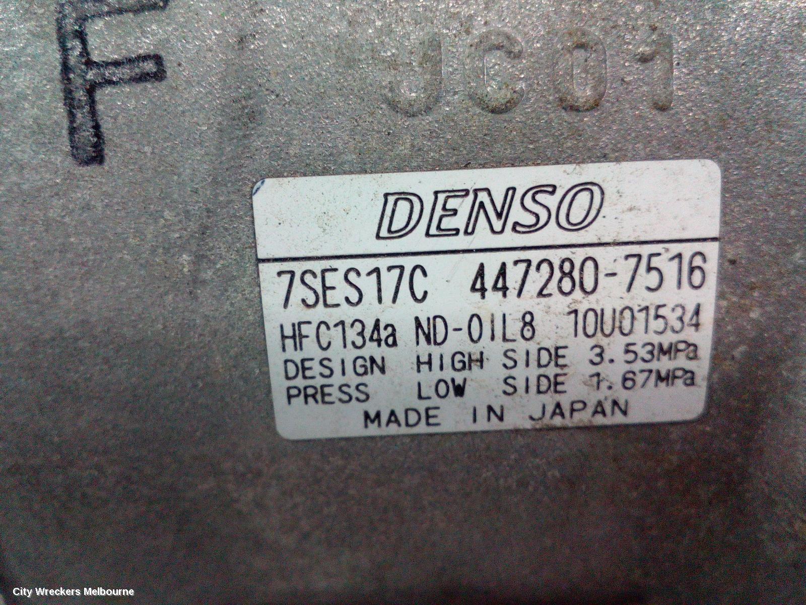 TOYOTA RAV4 A/C COMPRESSOR, ZSA42R, 2.0, PETROL, 12/2012 - 11/2018